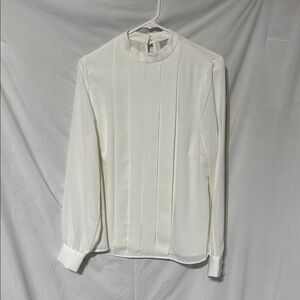 H&M Cream Long Sleeve Blouse